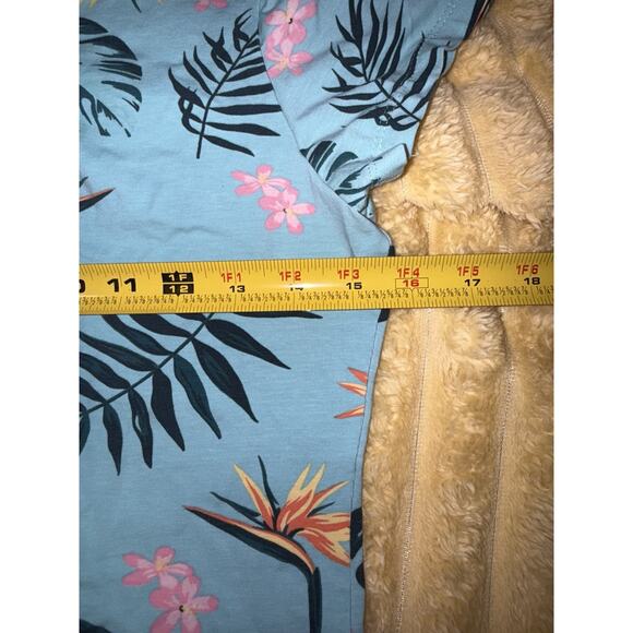 Women’s Tropical Keyhole Tee Shirt Guess Teal Size Small - Picture 3 of 4